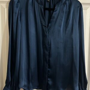 Banana Republic blue v neck blouse